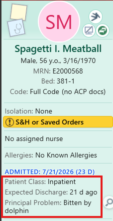 Storyboard with the pointer on Patient Class