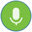 DragonBar microphone green, recording