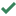 Done icon, a green check mark