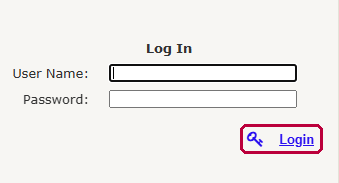 iPeople Offline Views Log In box with User Name and Password, and the Login link outlined in red